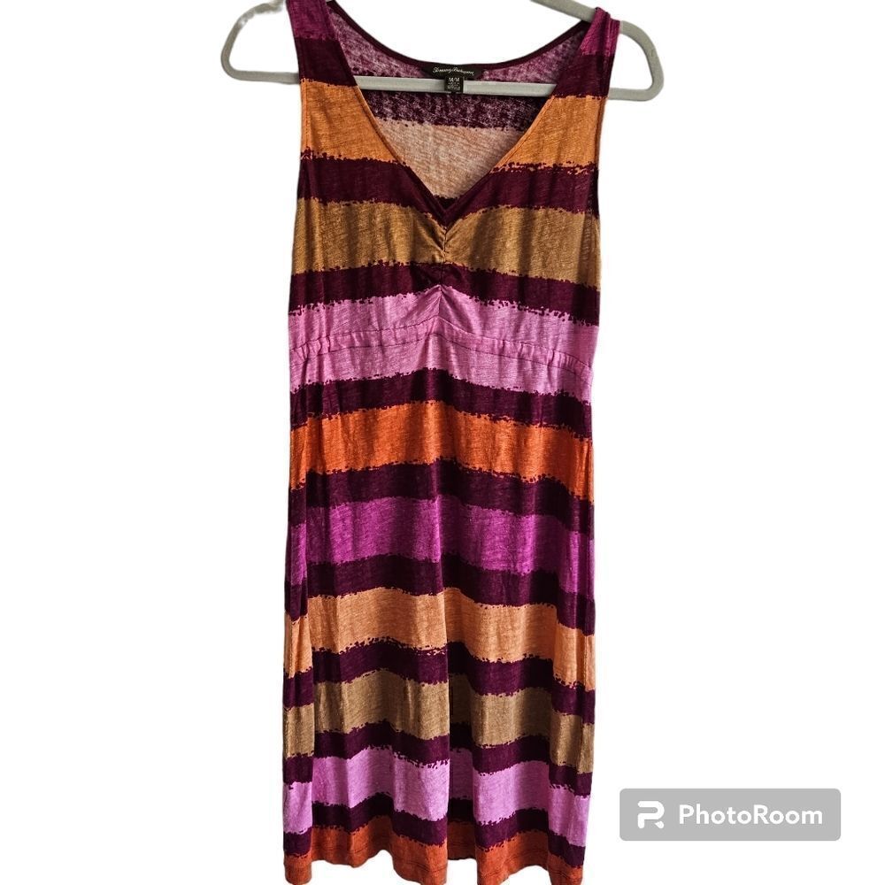 Tommy Bahama Striped Summer %100 Linen Dress